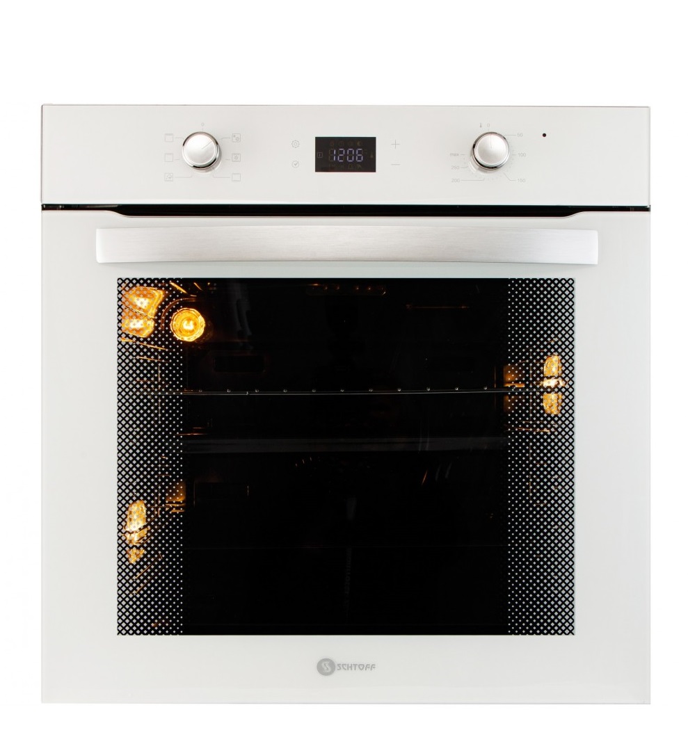 Духовой шкаф SCHTOFF Decor 745 (0) (бел, сенс таймер, ручки нерж неутаплив) купить